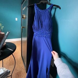 best offer, my old prom dress 🥲 leg slit, sequins, and collared neck